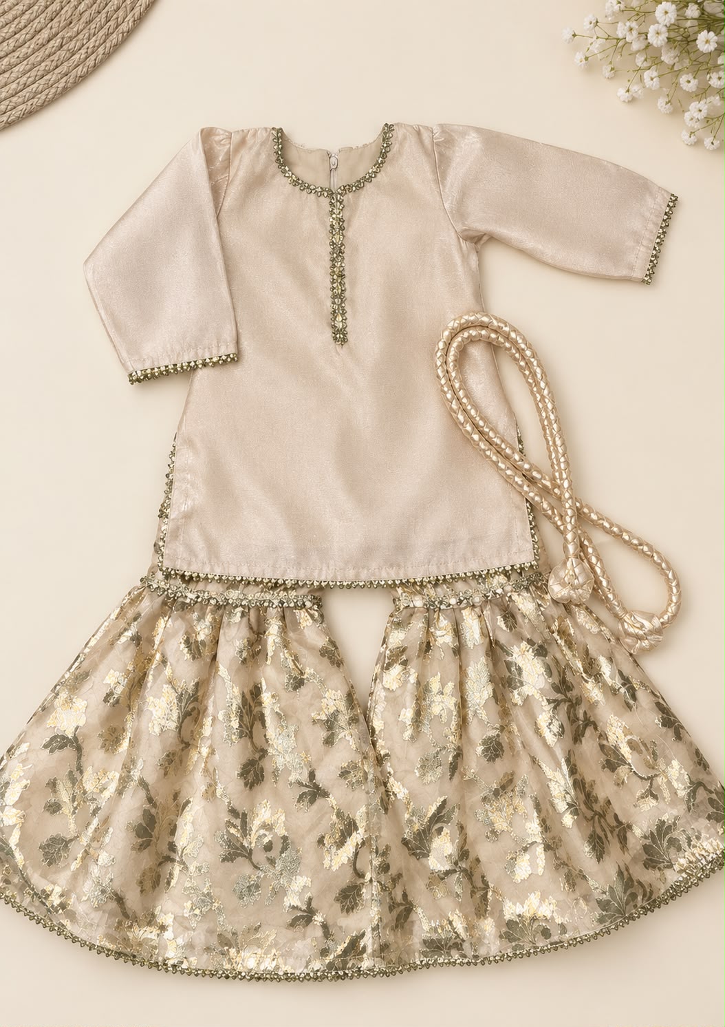 Gold Gharara Set