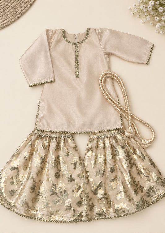 Gold Gharara Set