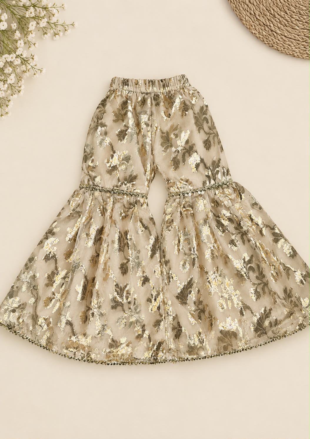 Gold Gharara Set